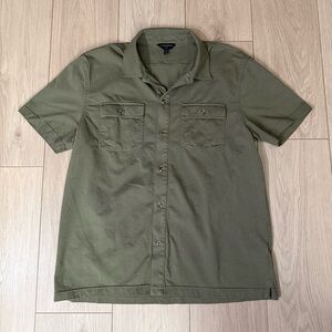 Banana Republic Casual Olive Button-Down Shirt